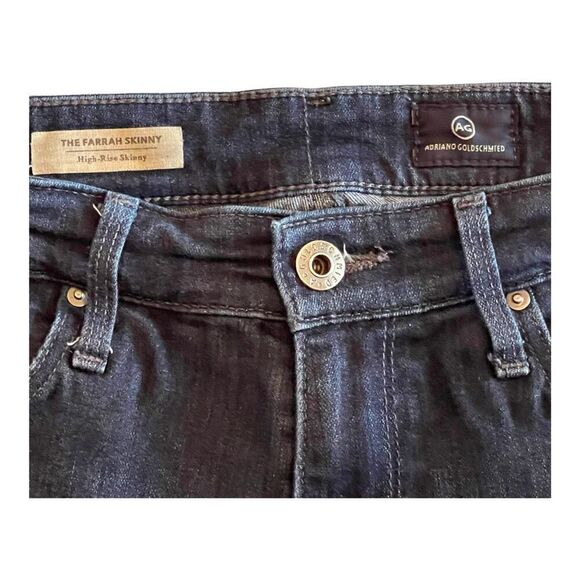 AG Adriano Goldschmied Willow Skinny Jeans – Black, 29R, Pre-Loved - Picture 6 of 16